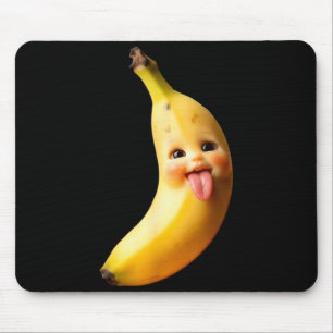 Funny Silly Ai Banana Gen Z Meme Brainrot Humor To Mouse Pad