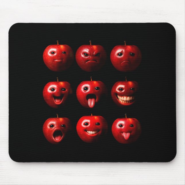 Funny Silly Ai Gen Z Meme Brainrot Humor Fruit Lov Mouse Pad (Front)