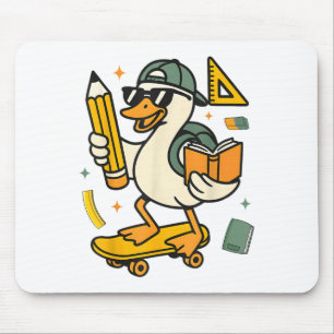 Funny Silly Goose Cute Duck Back To School Teacher Mouse Pad