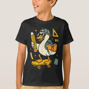 Funny Silly Goose Cute Duck Back To School Teacher T-Shirt