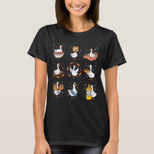 Funny Silly Goose Foodie Hotdog Lover BBQ T-Shirt