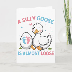 Funny Silly Goose Greeting Card   Cute Meme Card
