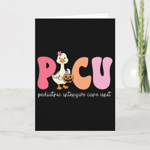Funny Silly Goose Halloween Picu Nurse Fall Thanks Card