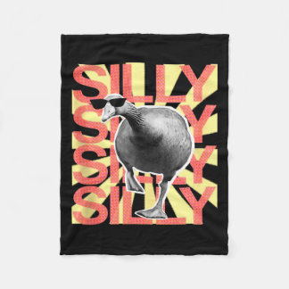 Funny Silly Goose Meme Humour Pun Women Men Boy Fleece Blanket