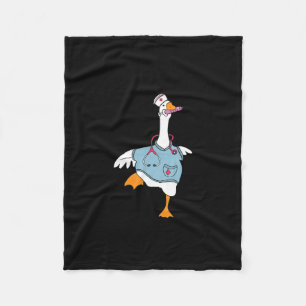 Funny Silly Goose Nurse Club School Nurse Student  Fleece Blanket