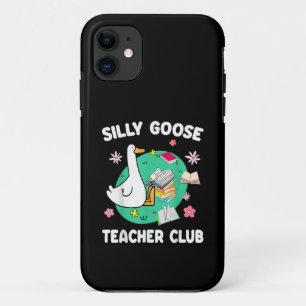 Funny Silly Goose Teacher Club Animal Lover Groovy Case-Mate iPhone Case