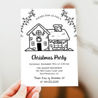 Funny Simple Gingerbread House Christmas Party