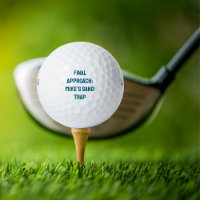 Funny Simple Golfer Final Approach: Name Sand Trap