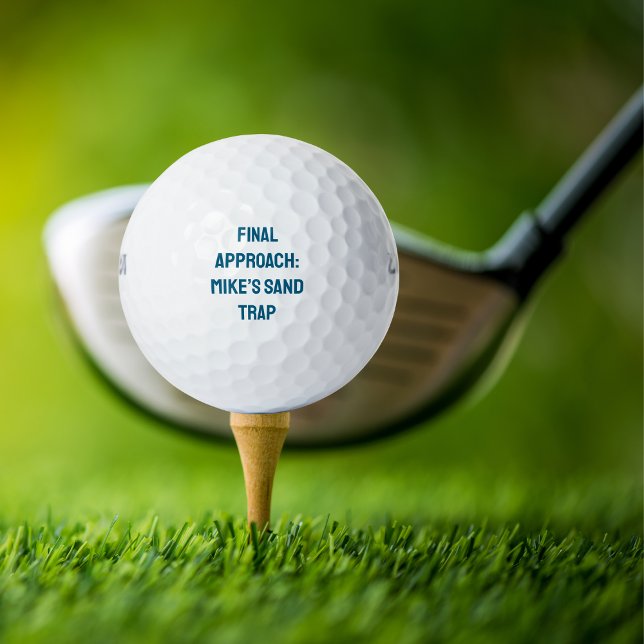Funny Simple Golfer Final Approach: Name Sand Trap Golf Balls (Creator Uploaded)