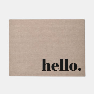 Funny simple modern hello hi quote saying doormat. doormat