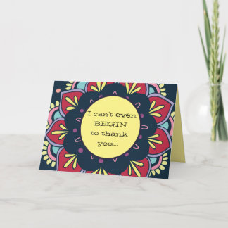 Funny/sincere Thank You Card