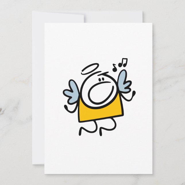 Funny singing angel holiday card (Front)
