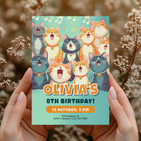 Funny Singing Cats Birthday Design