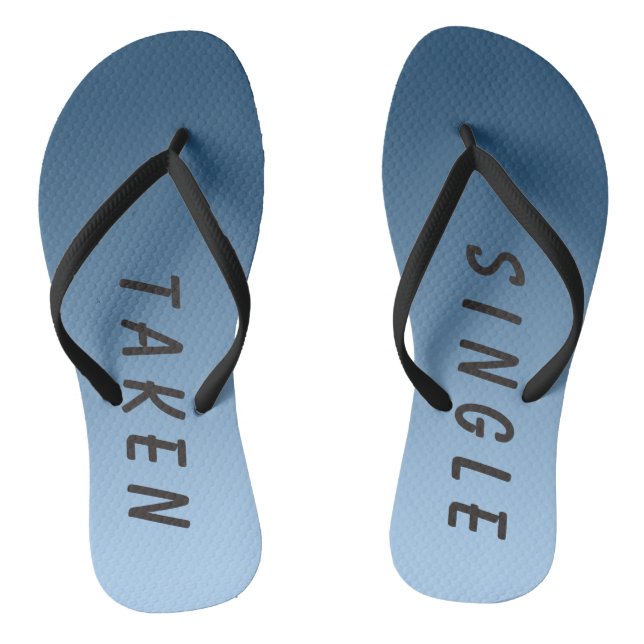 Funny Single Taken Sign Jandals (Footbed)