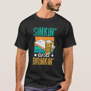 Funny Sinkin' And Drinkin' Cornhole Beer Drinking T-Shirt