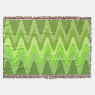 Funny Sinus Waves green + your idea Throw Blanket