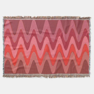 Funny Sinus Waves red + your idea Throw Blanket