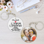 Funny Sister Quote If You Fall Heart Name Photo Key Ring<br><div class="desc">Funny gift for your sister with the quote: "You and I are sisters,  remember: if you fall I will pick you up after I finish laughing."</div>