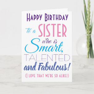 Funny Sisters Happy Birthday Card