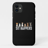 Funny Sit Happens Cool Sitting Dogs