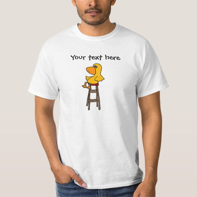 Funny Sitting Duck Cartoon T-Shirt (Front)