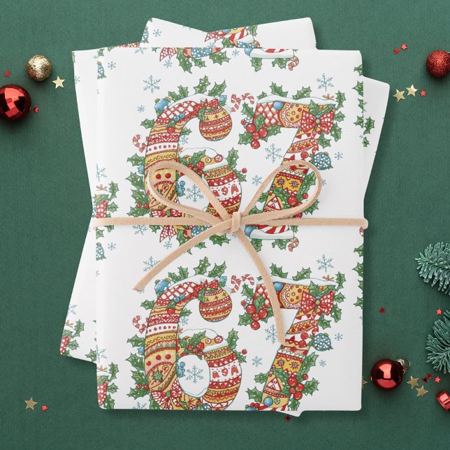 Funny Six Seven 67 Brainrot Meme 6 7 Christmas Wrapping Paper Sheet (Funny Six Seven 67 Brainrot Meme 6 7 Christmas Wrapping Paper Sheets
)