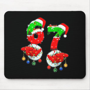 Funny Six Seven 67 Meme 6 7 Christmas Santa Hand B Mouse Pad