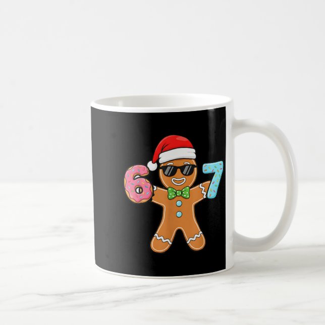 Funny Six Seven 67 Meme 6 7 Gingerbread Christmas  Coffee Mug (Right)