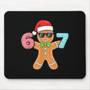 Funny Six Seven 67 Meme 6 7 Gingerbread Christmas  Mouse Pad