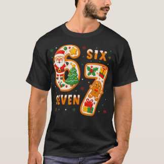 Funny Six Seven 67 Meme 6 7 Santa Christmas s Kid T-Shirt