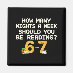 Funny Six Seven 67 Meme Book Lover Reading 6 7 Shi Magnet