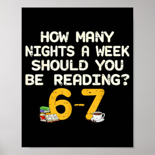Funny Six Seven 67 Meme Book Lover Reading 6 7 Shi Poster