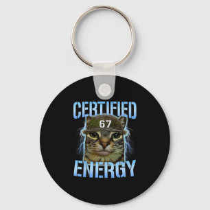 Funny Six Seven 67 Meme Certified Energy Cursed Ca Key Ring