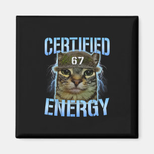 Funny Six Seven 67 Meme Certified Energy Cursed Ca Magnet