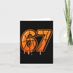 Funny Six Seven 67 Meme Gen Alpha 67 Basketball Fo Card