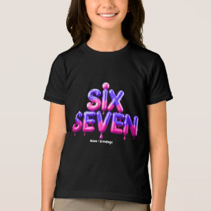 Funny Six Seven 67 Meme Gen Alpha Cool Viral Style Tri-Blend Shirt