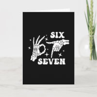 Funny Six Seven 67 Meme Gen Alpha Skeleton Hands