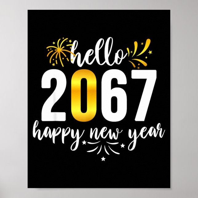 Funny Six Seven 67 Meme Happy New Year  Poster (Front)