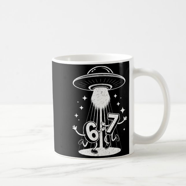 Funny Six Seven 67 Meme Internet Meme Ufo Gen Alph Coffee Mug (Right)