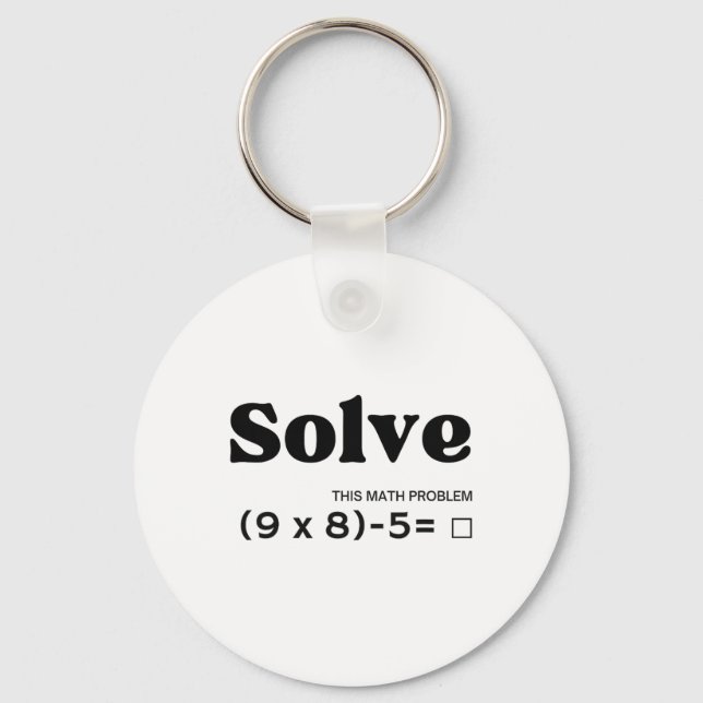 Funny Six Seven 67 Meme Pemdas School Math Teacher Key Ring (Front)
