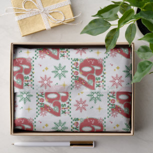 Funny Six Seven 67 Meme Retro Xmas Humor Christmas Tissue Paper