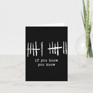 Funny Six Seven 67 Meme Tally Marks 6 7 Numbers Card