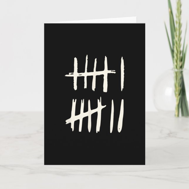 Funny Six Seven 67 Meme Tally Marks 6 7 Numbers  Card (Front)