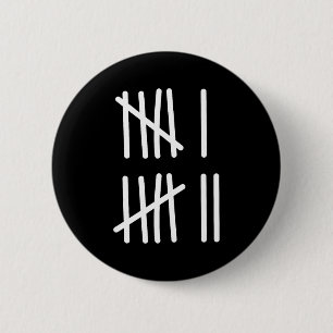 Funny Six Seven 67 Meme Tally Marks 6 7 Numbers Ki Cm Round Badge