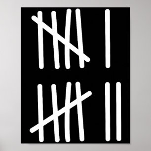 Funny Six Seven 67 Meme Tally Marks 6 7 Numbers Ki Poster
