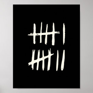 Funny Six Seven 67 Meme Tally Marks 6 7 Numbers  Poster