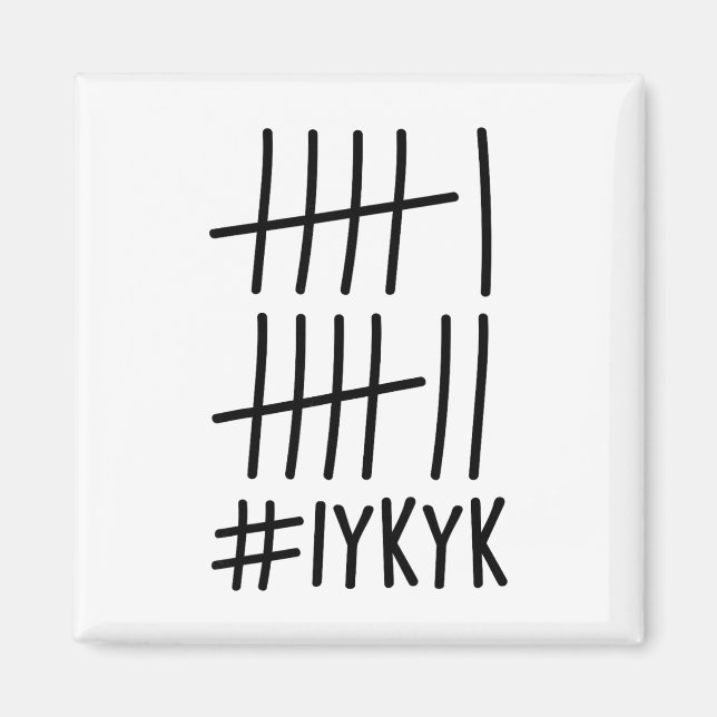 Funny Six Seven 67 Meme Tally Marks If You Know Yo Magnet (Front)