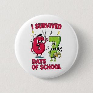 Funny Six Seven 67 School Meme Numbers Teacher Stu 6 Cm Round Badge