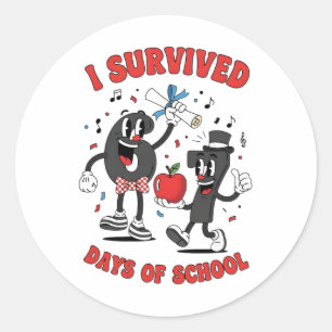 Funny Six Seven 67 School Meme Numbers Teacher Stu Classic Round Sticker