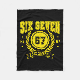 Funny Six Seven 6 7 67 Meme Gen Alpha Slang Boys G Fleece Blanket